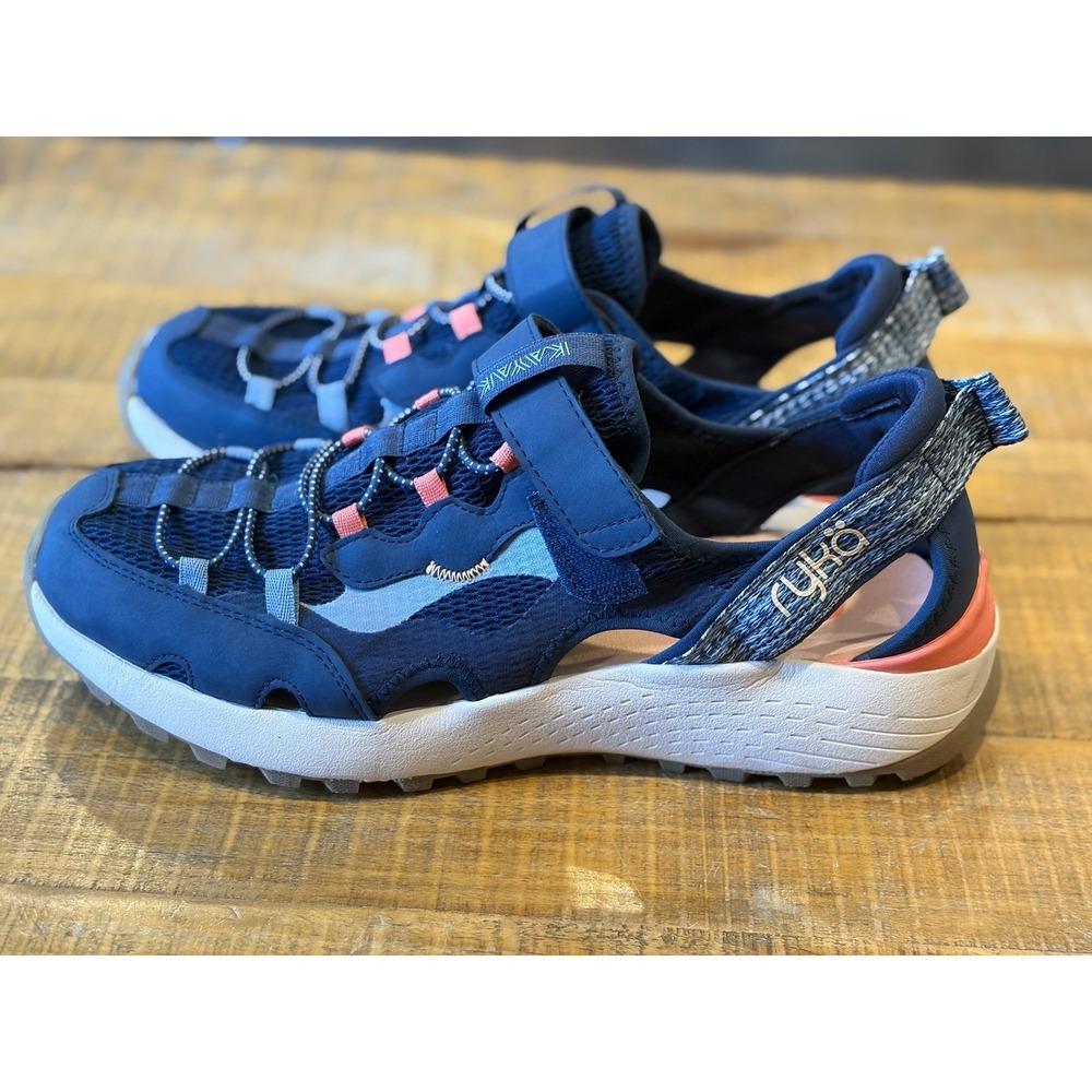 Ryka Women's Kayak Trek Walking Shoe Sneaker Navy Blue Pink Size 11 Hiking